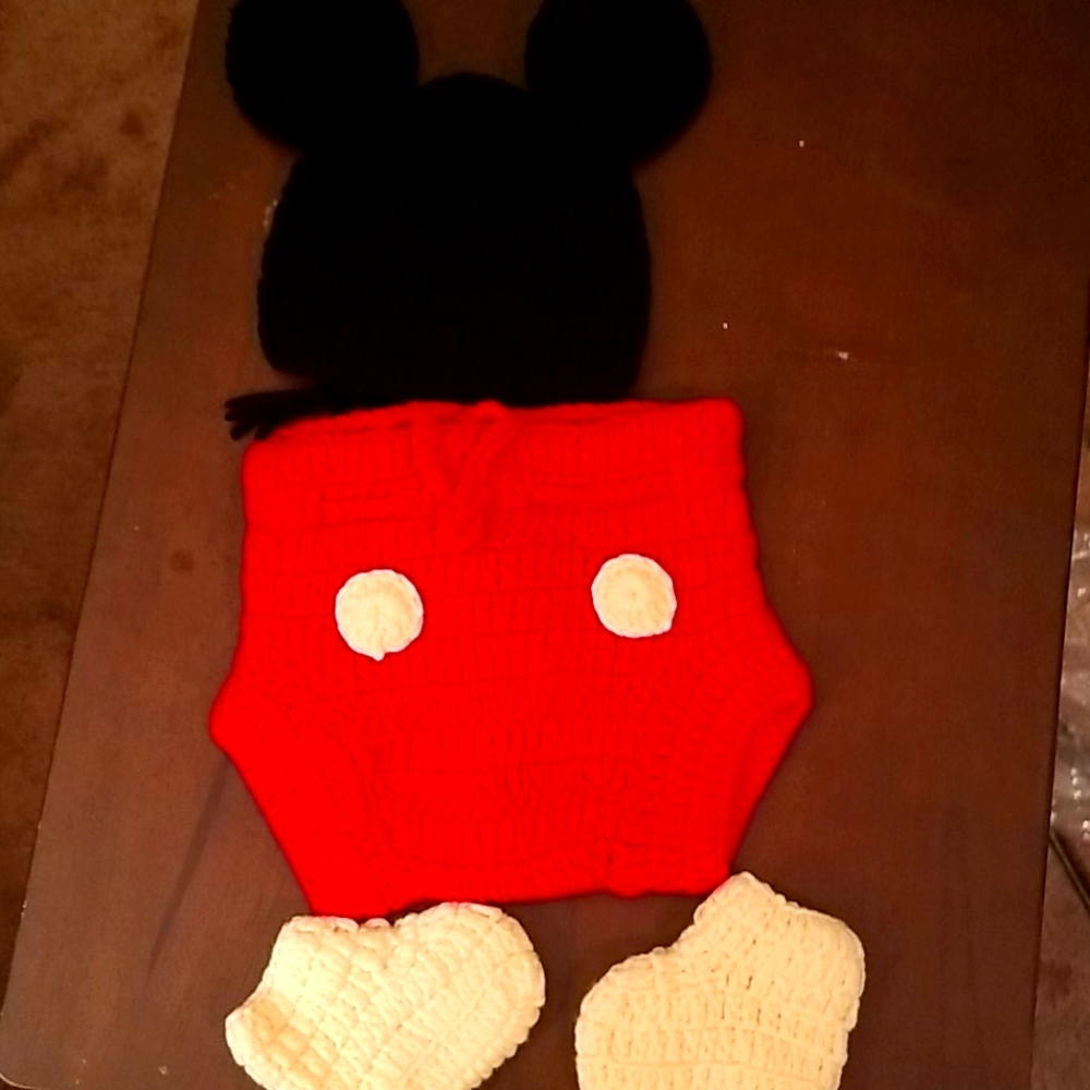 Mickey Mouse Crotched Outfit newborn